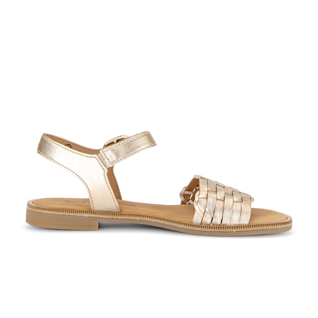 Sandal met riempjes goud