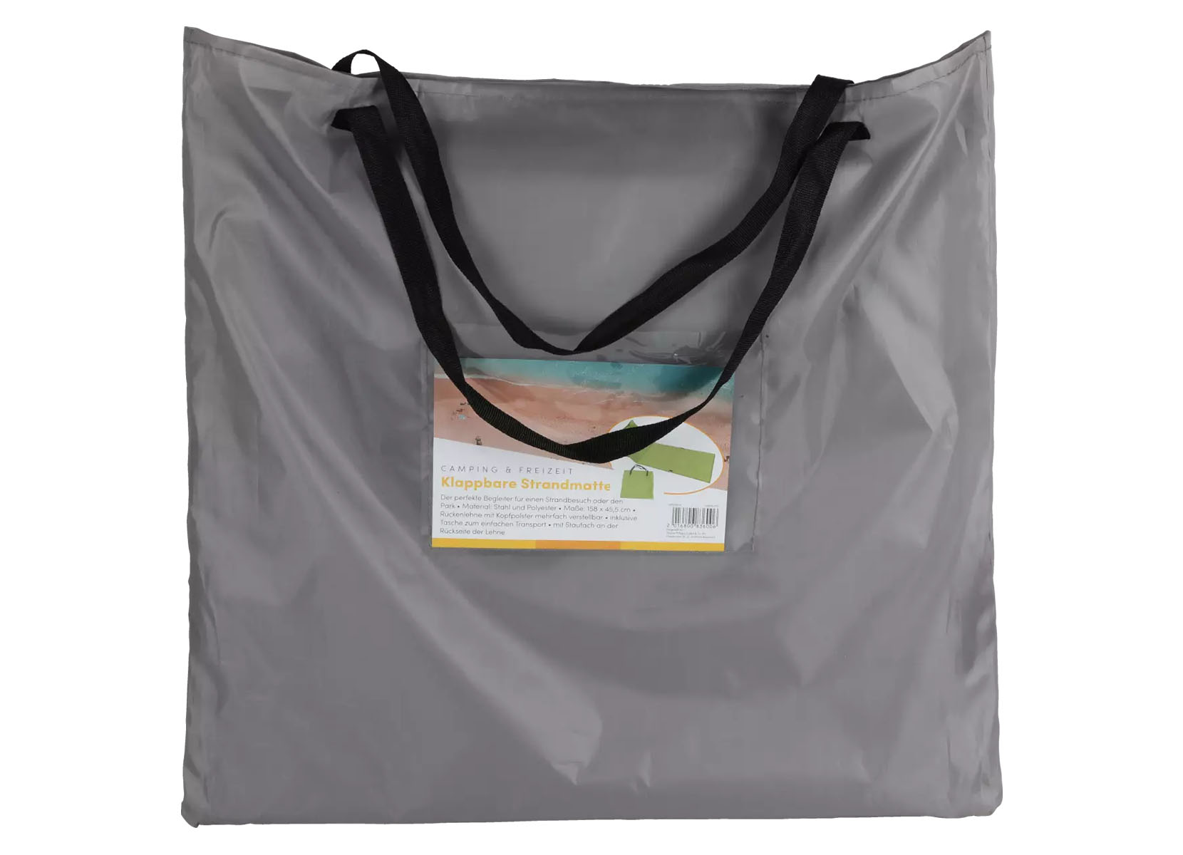 Klappbare Strandmatte mit Kopfpolster 158x54,5cm