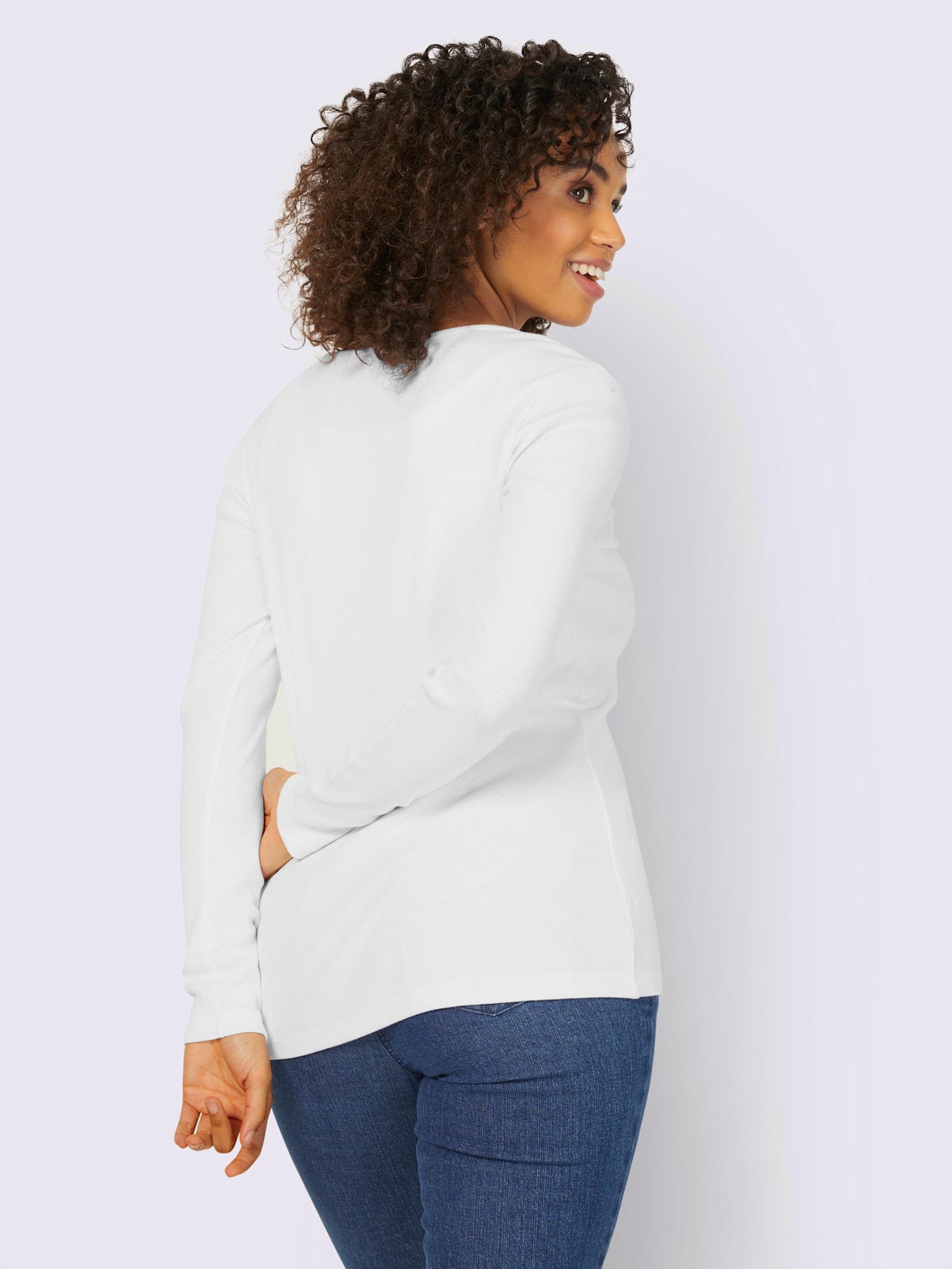 T-shirt encolure avec patte de boutonnage