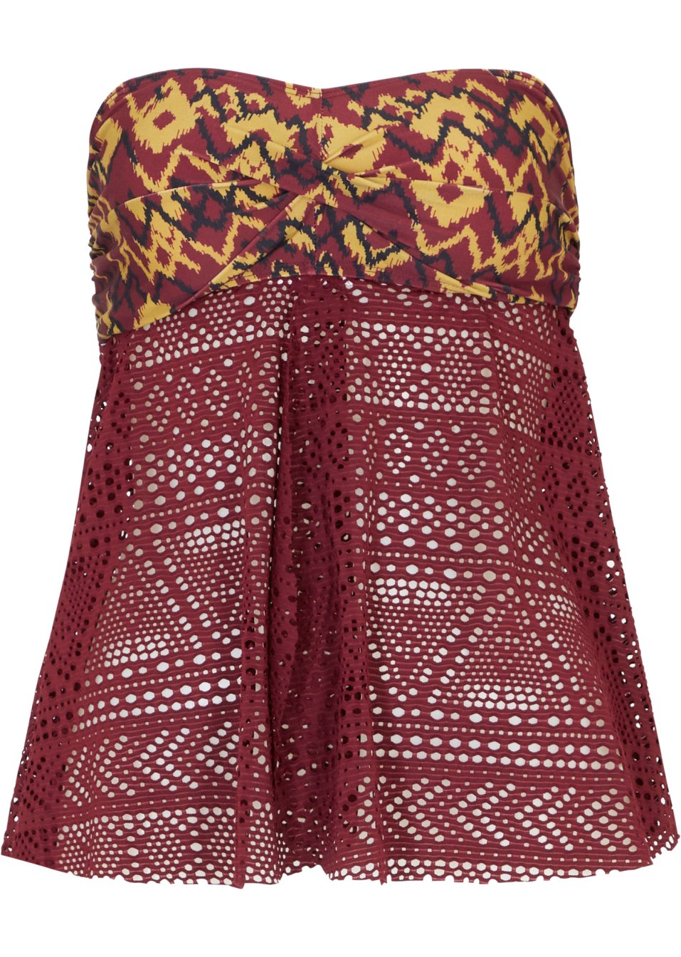 Haut de tankini bandeau avec polyamide recyclé