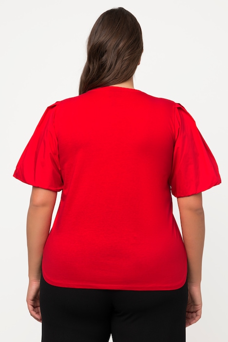 T-Shirt, Classic, Rundhals, Ballon-Halbarm