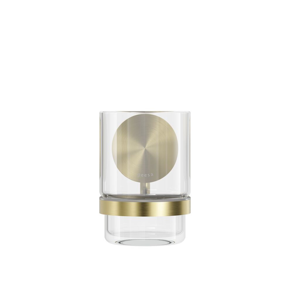 Geesa Opal glashouder met glas goud geborsteld