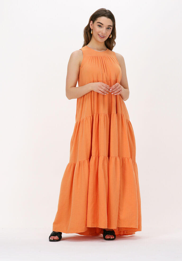 DEVOTION oranje devotion maxi jurk gioura