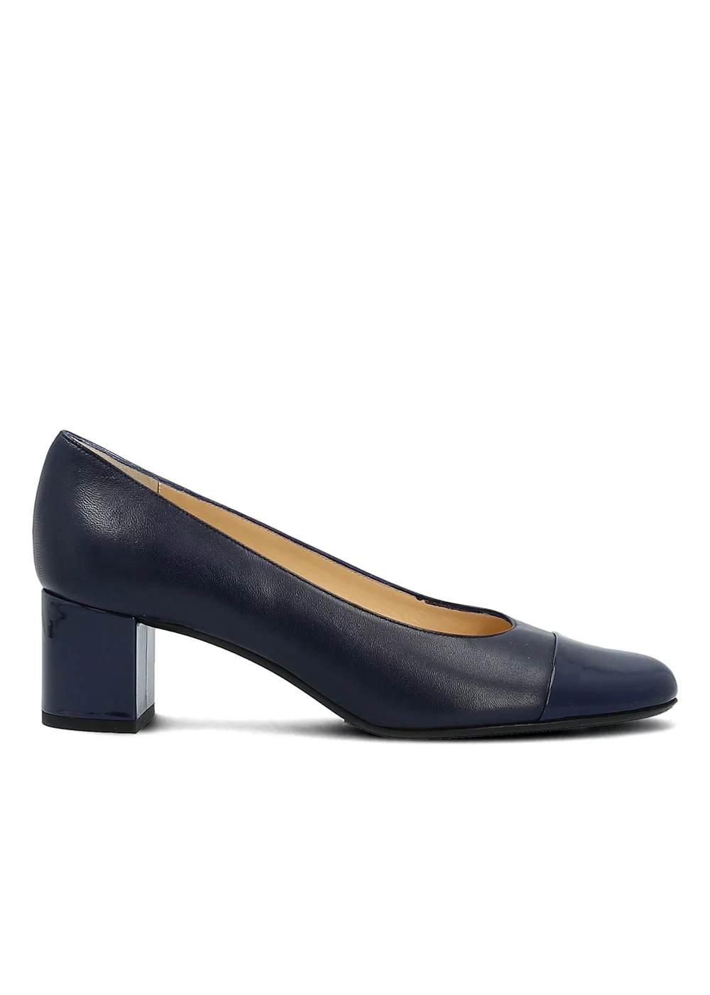 ESCARPIN EMPOLI CUIR MARINE