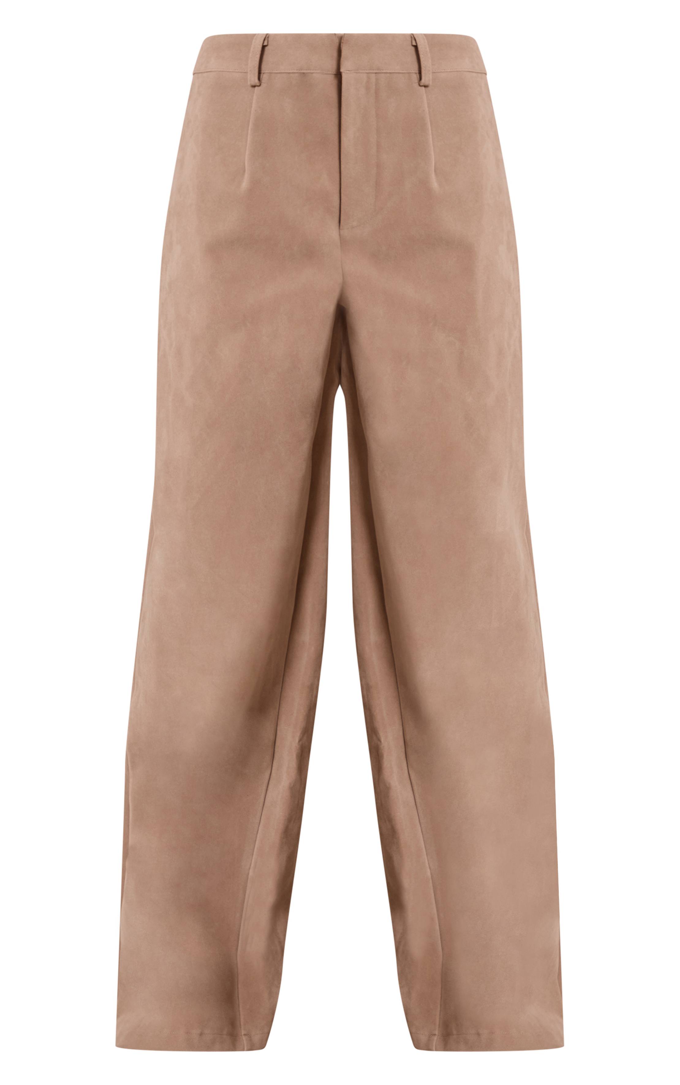 Sable Pantalon Droit En Synthétique