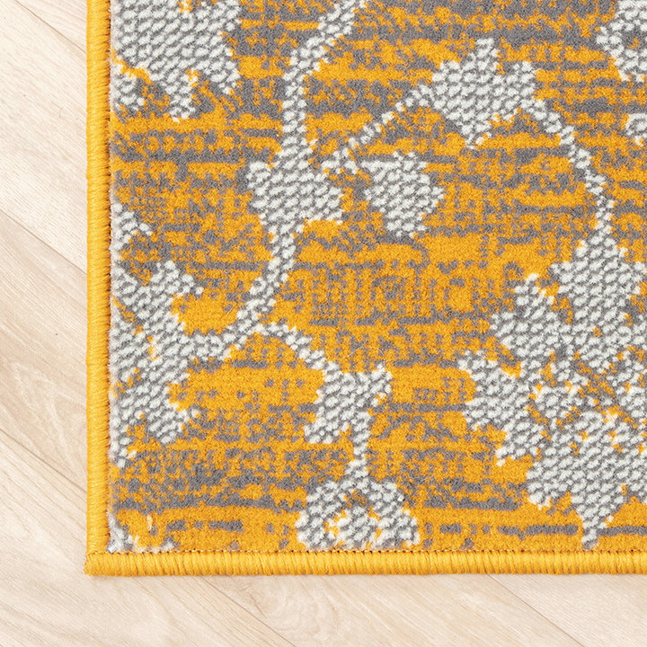 Patchwork vloerkleed - Famous Oker geel