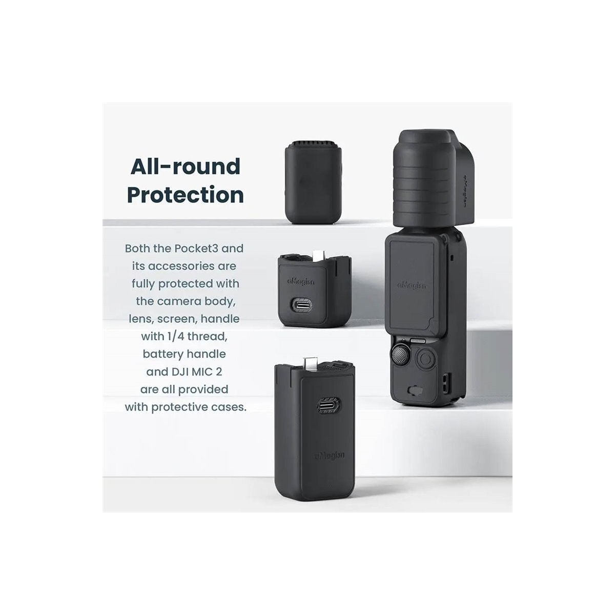 aMagisn silikondeksel 6i1 til DJI Osmo Pocket 3 - Blå