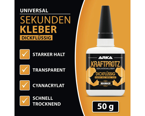 ARKA Kraftprotz universele superlijm, dik, 50 g
