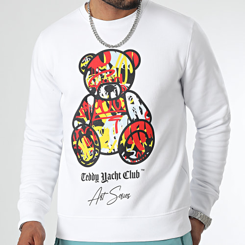 Sweat Crewneck Art Series Front Blanc