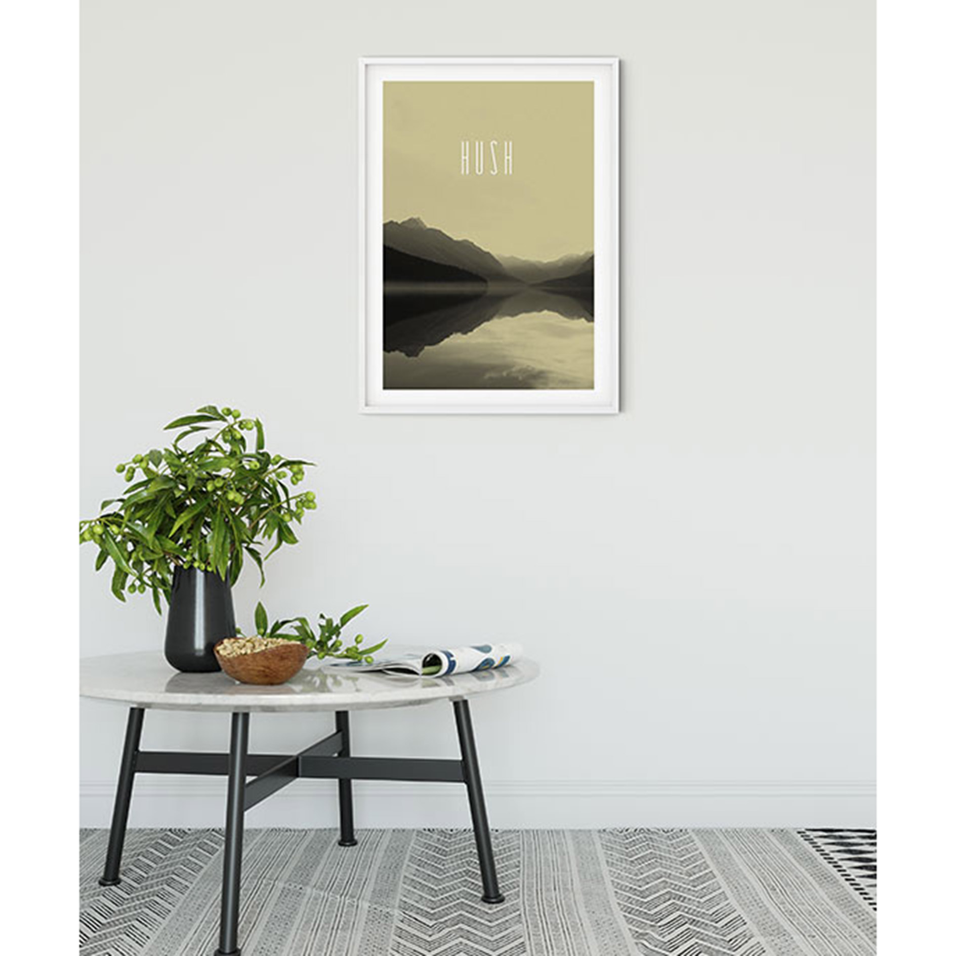 Wandbild WORD LAKE HUSH SAND - 50x70 cm