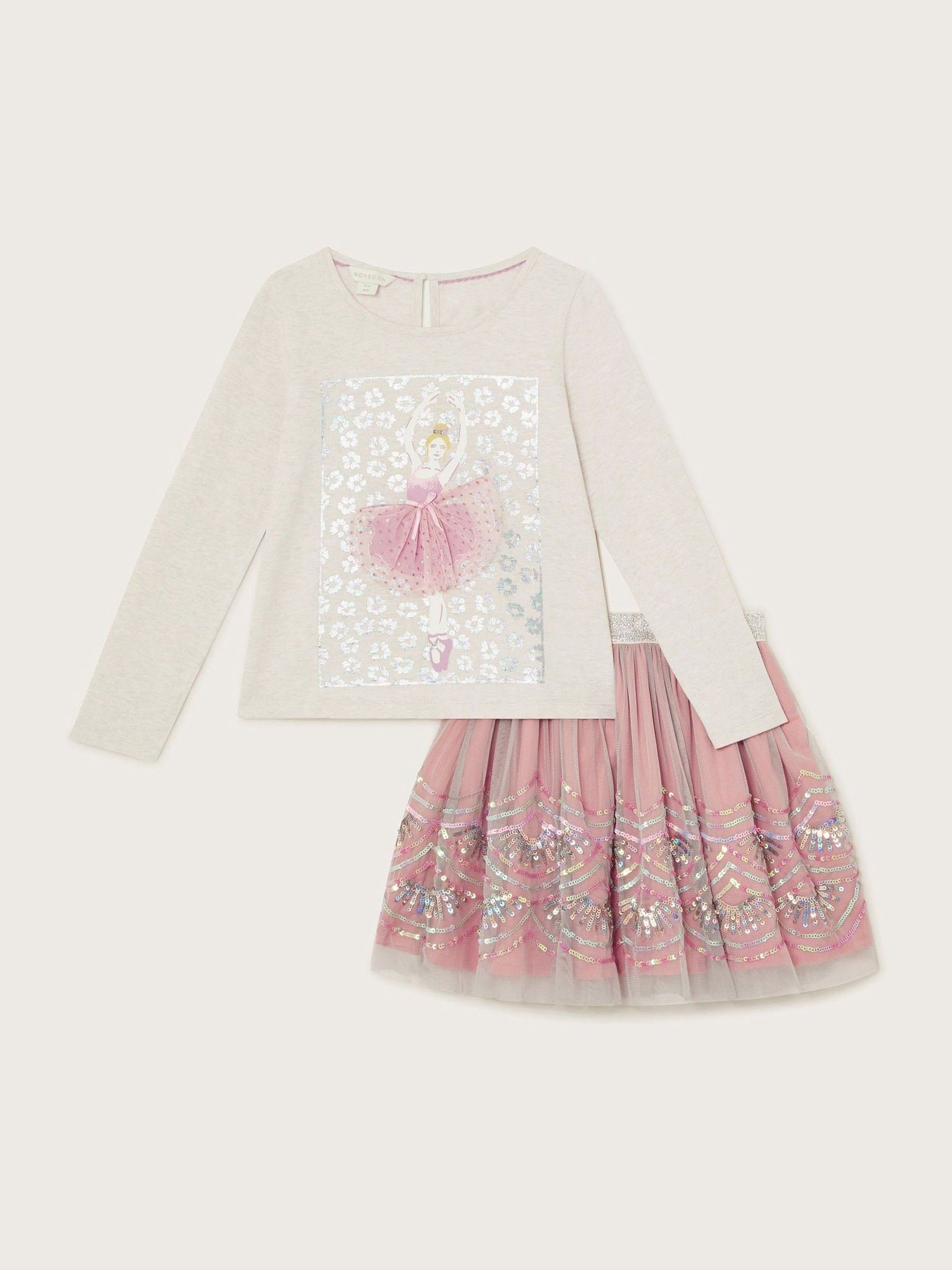 Monsoon Ballerina's Set van top en lovertjesrok