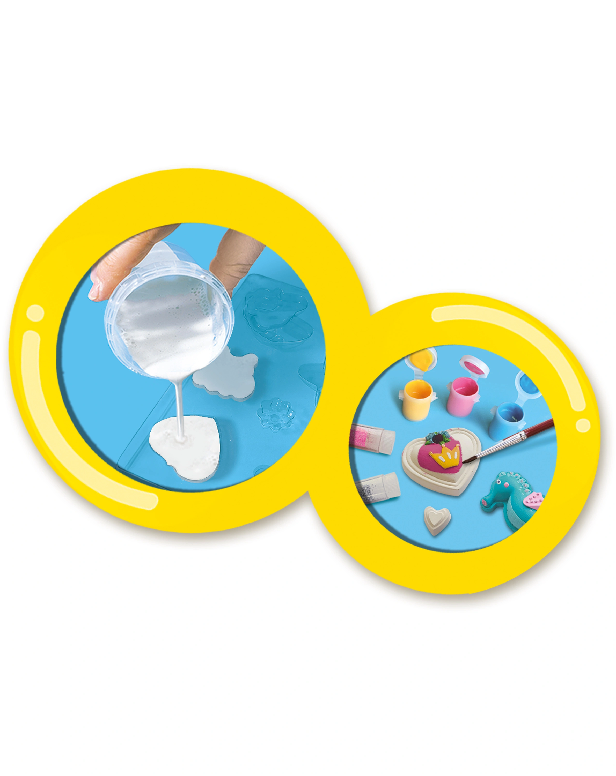 Gips-Bastelset GIESSEN UND ANMALEN  SCHMUCK in bunt