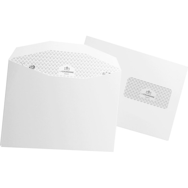 Enveloppe pour mise sous pli automatique La Couronne 80 g/m² avec patte gommée blanche - Boîte de 1000