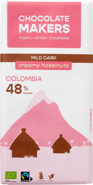 Chocolatemakers Pure Chocolade 48% Hazelnoot Crème (80 gr)