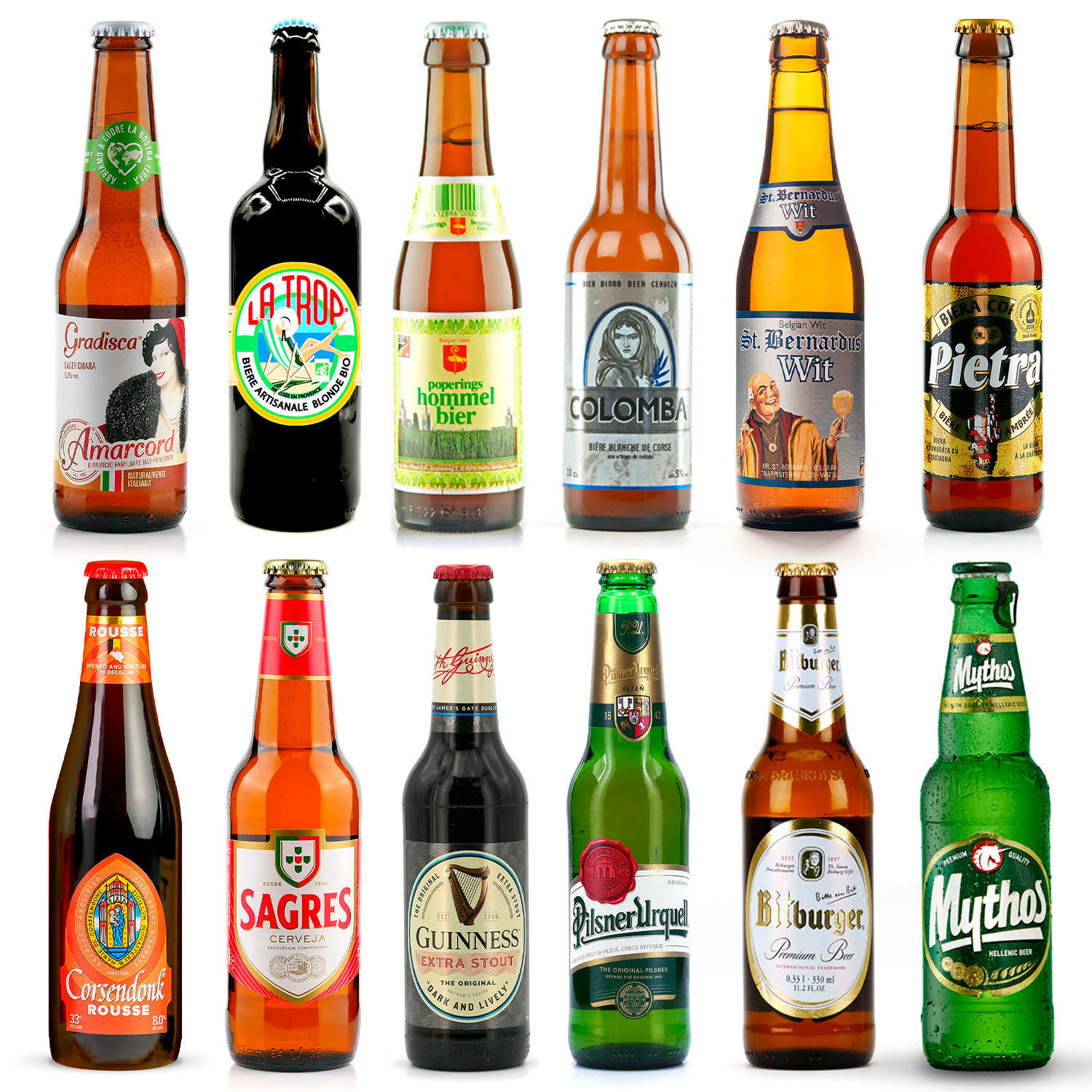 Coffret cadeau Tour d'Europe en 12 bières