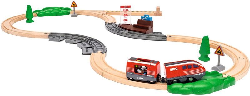 BRIO - Pull Back Train Set - Speelgoed Treinen - Rood