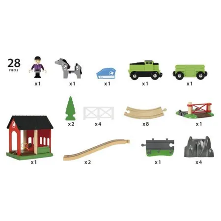 BRIO Pferde Bahn Spiel Set, 28-teilig