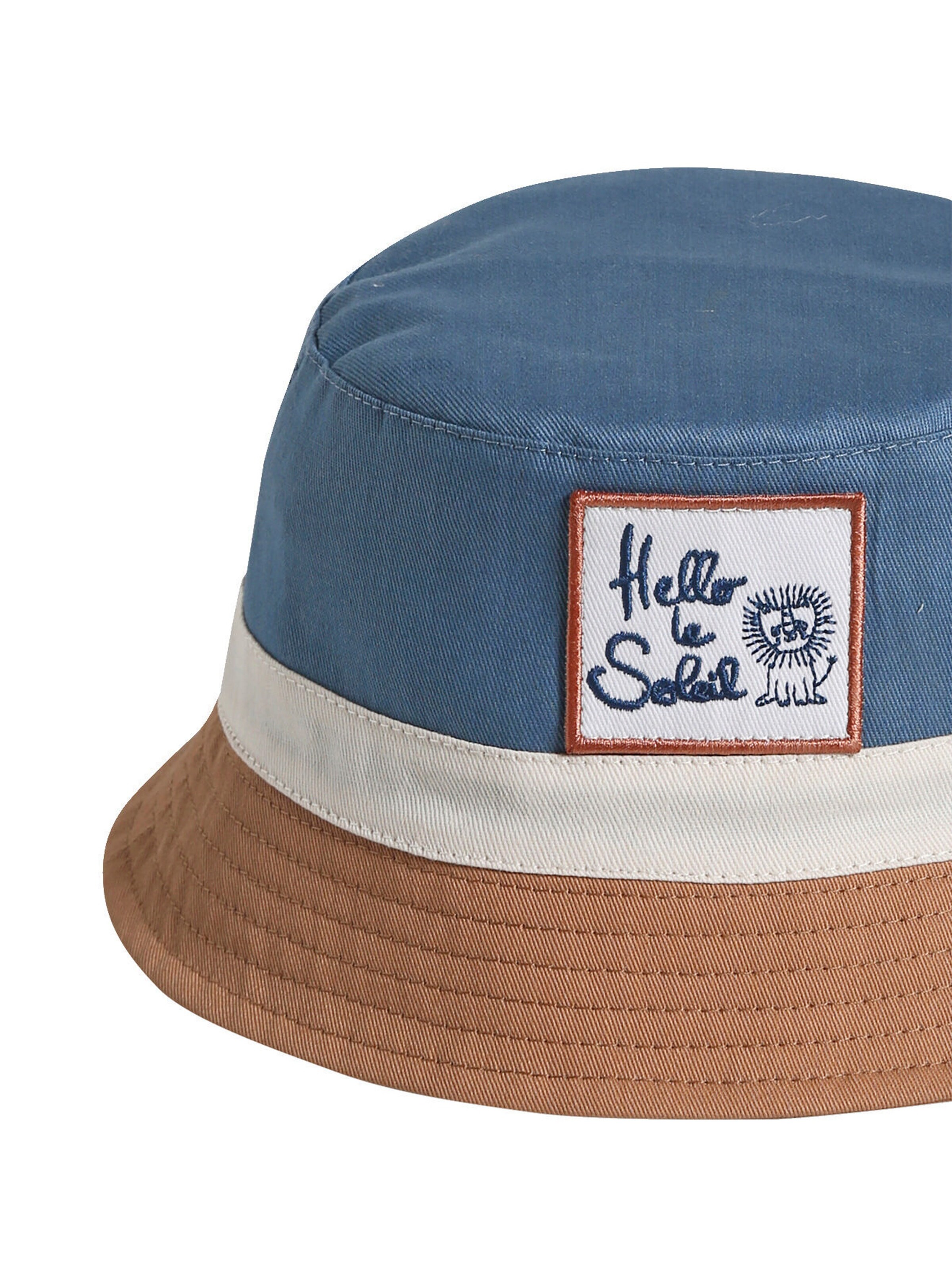 Vertbaudet Jungen Baby Sonnenhut, Colorblock blau