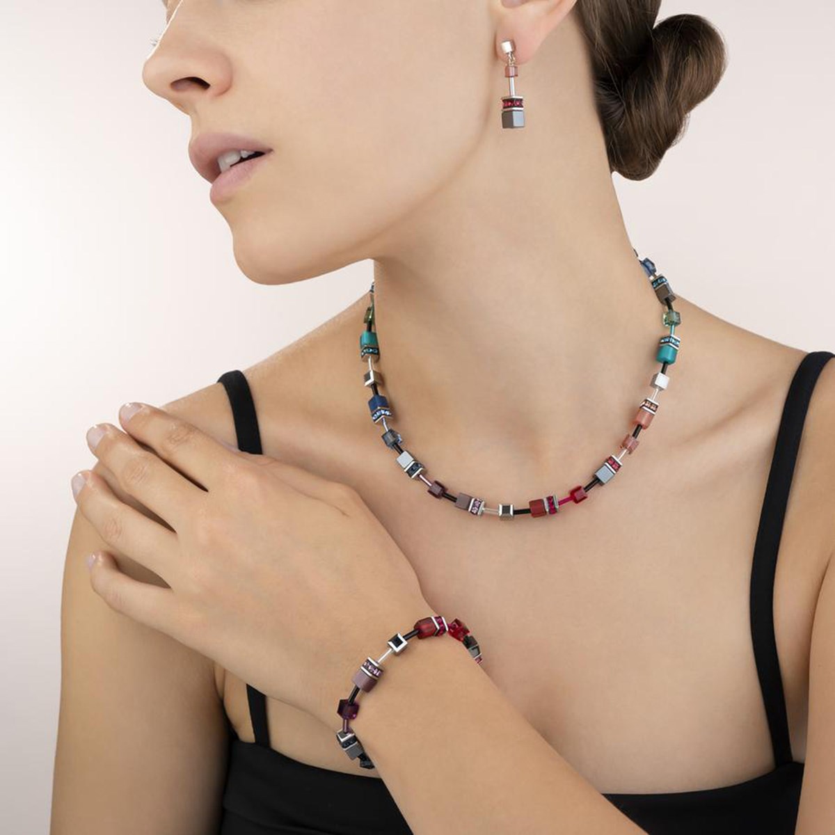 Collier Coeur de Lion Geocube Art multicolore