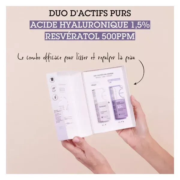 Etat Pur Duo Rejuvenescedor de Ingredientes Ativos Puros: Resveratrol 15ml + Ácido Hialurônico 15ml