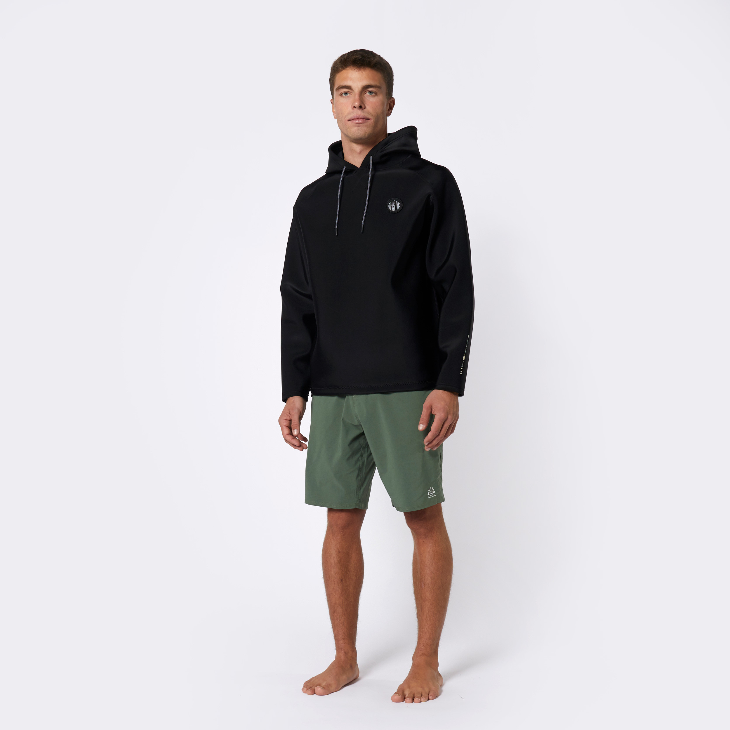 Mystic Grit Neoprene Hoodie 2mm Black