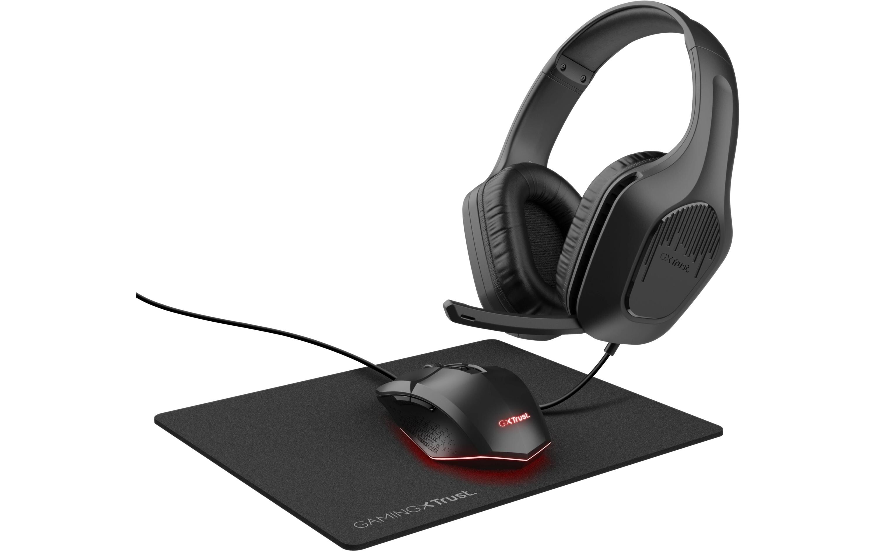 3-in-1-Gaming-Paket GXT 7903-in-1-Gaming-Paket mit leichtem Headset, beleuchteter Maus und Mauspad