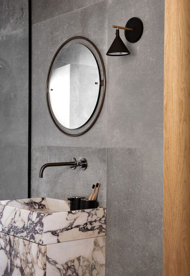 Audo Copenhagen Nimbus, Mirror Ø60, Bronzed Brass Kobber & no color