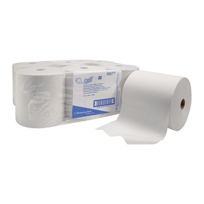 Scott 6667 6st Handdoekrol 1Laags Airflex Wit no Touch (6667)