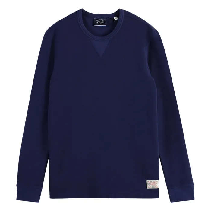 Scotch & Soda Waffle Longsleeve Shirt Heren