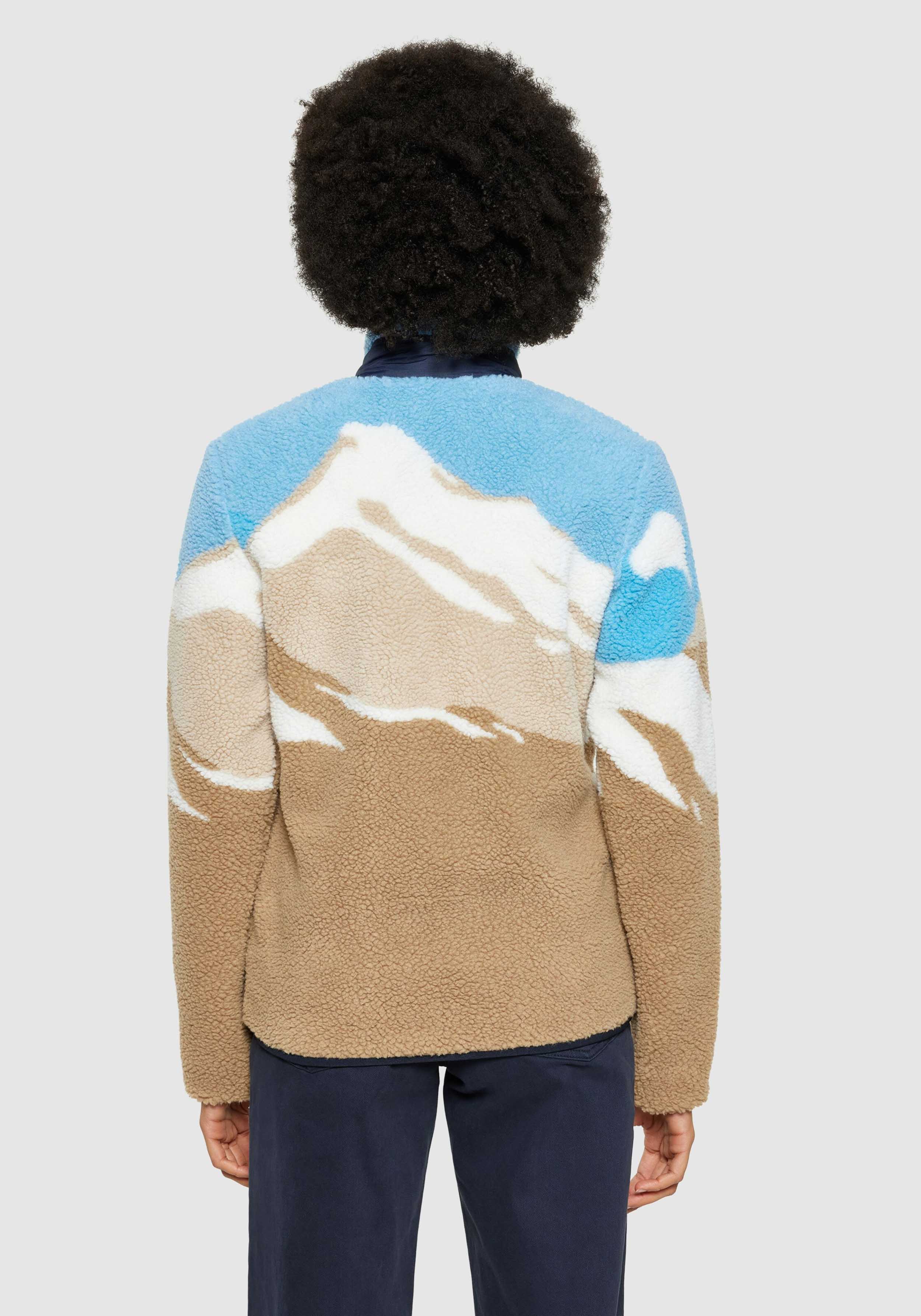 Knowledge Cotton Apparel Fleecejacke Mountain Teddy Blue
