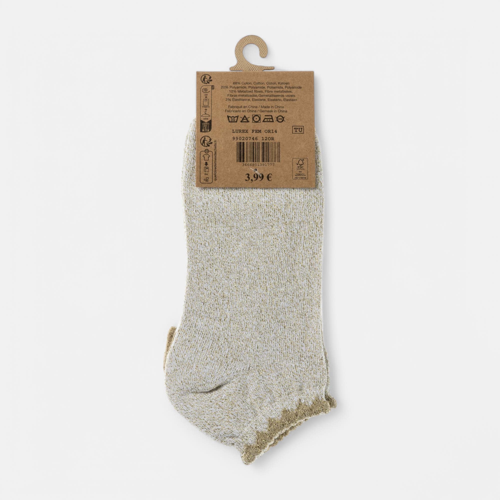 Chaussettes Femme or