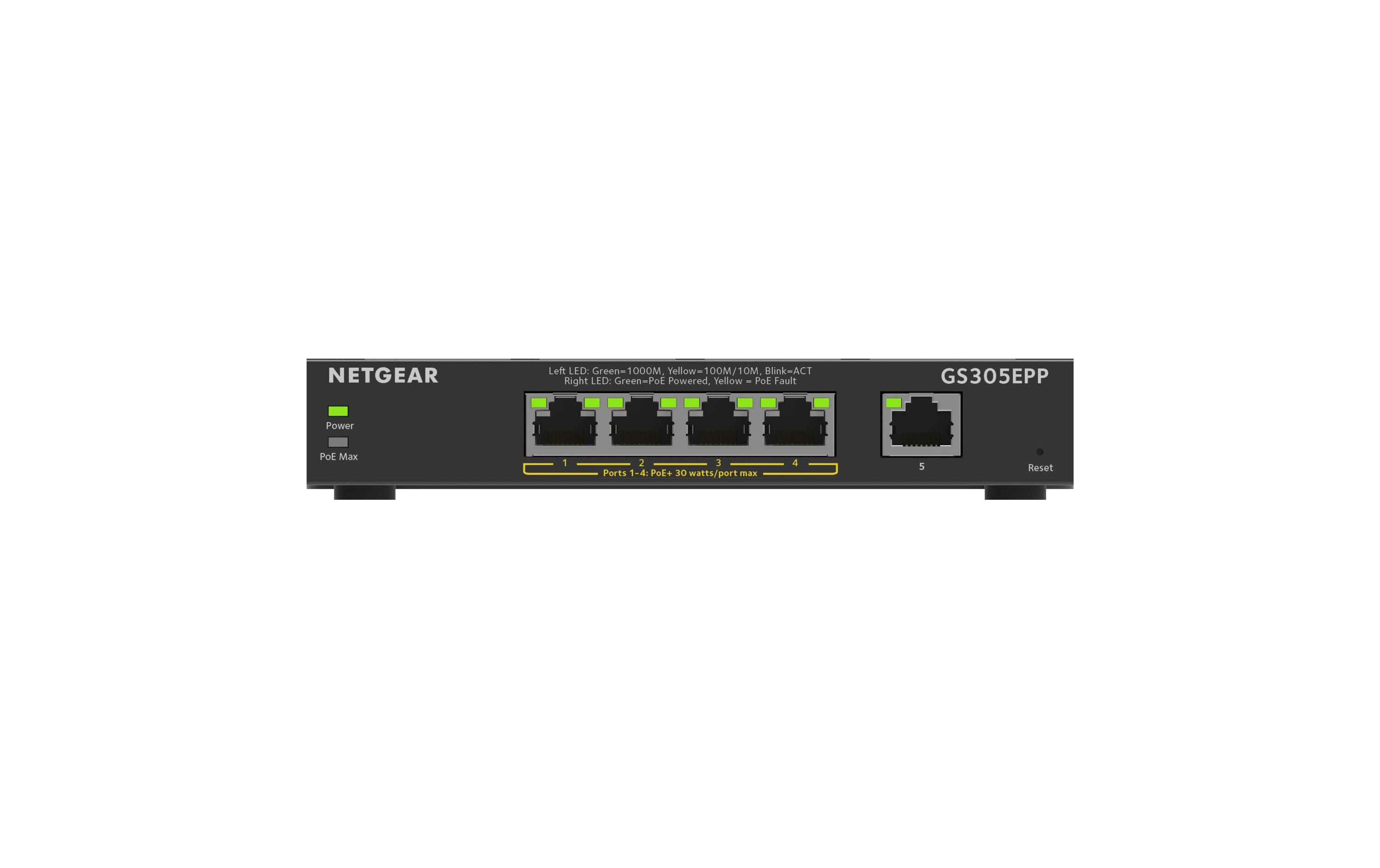 PoE+ Switch GS305EPP-100PES 5 Port5-Port Gigabit Ethernet High-Power PoE+ Smart Managed Plus Switch (GS305EPP)