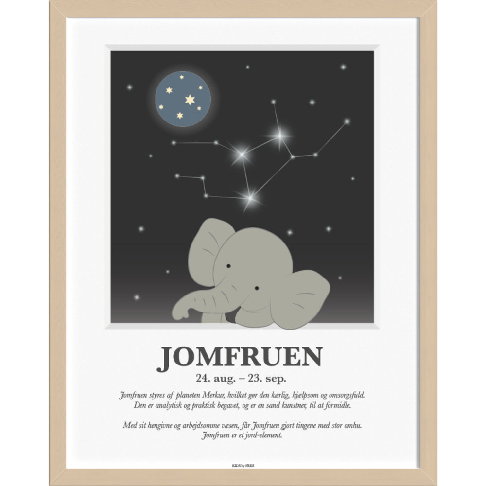 Køb Kids by Friis A3 Plakat M. Stjernetegn, Jomfruen