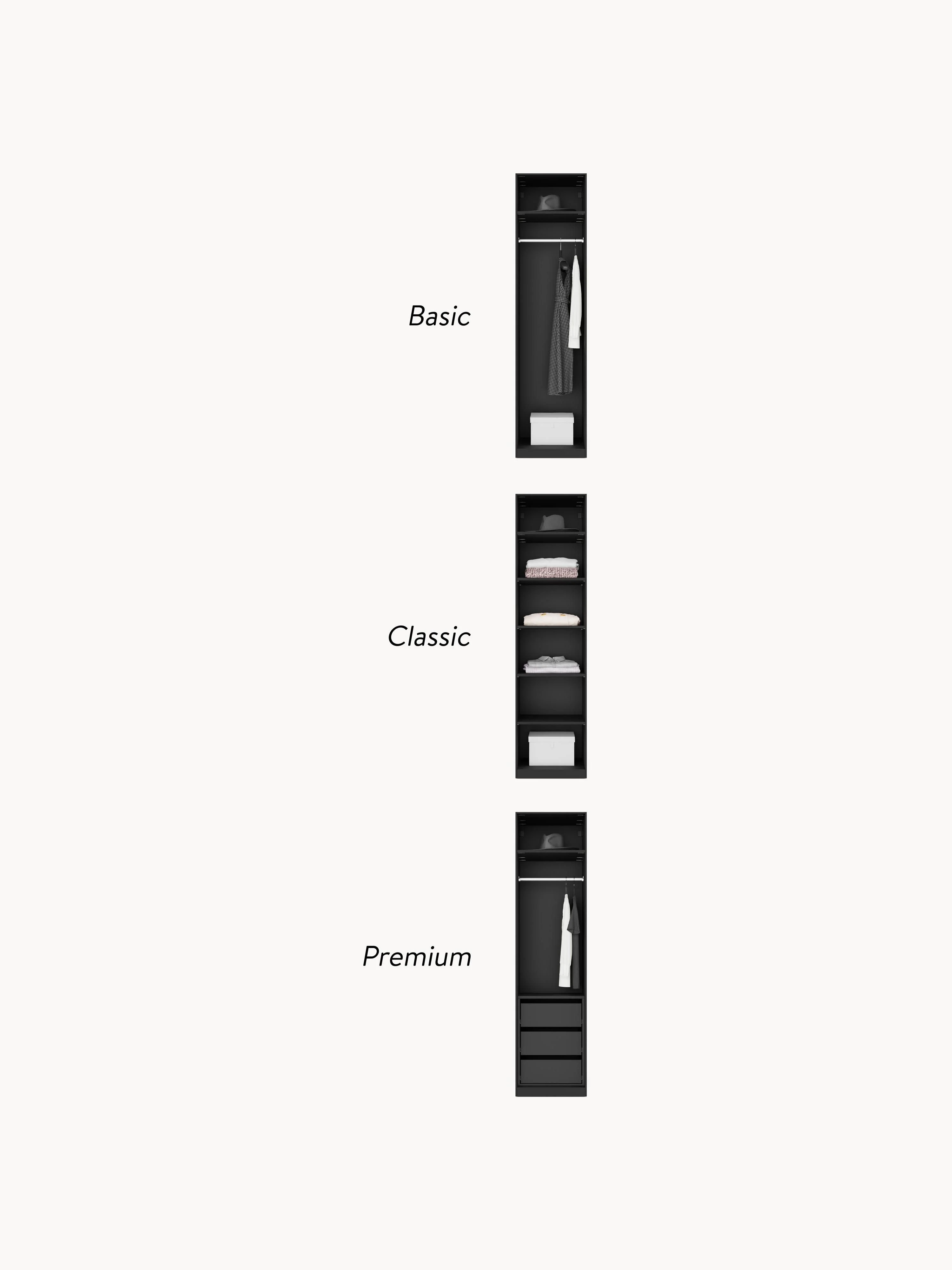 Modulaire draaideurkast Simone, 50 cm breed, in verschillende formaten