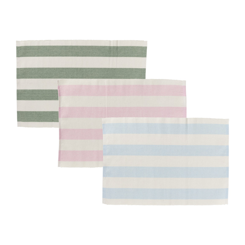 Placemat streep - blauw - set van 2