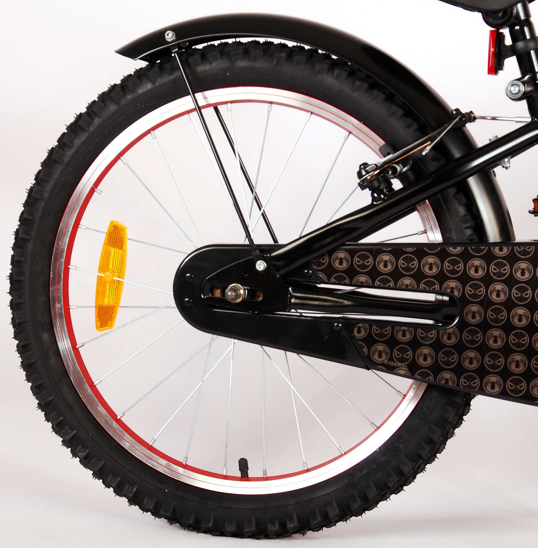 TPFSports Spider-Man Kinderfahrrad - Jungen - 20 Zoll - Rücktritt + Handbremse - Mattschwarz