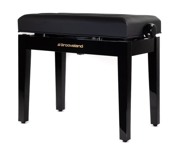 Grooveland KB400 hydraulisk pianobenk (svart høyglans)