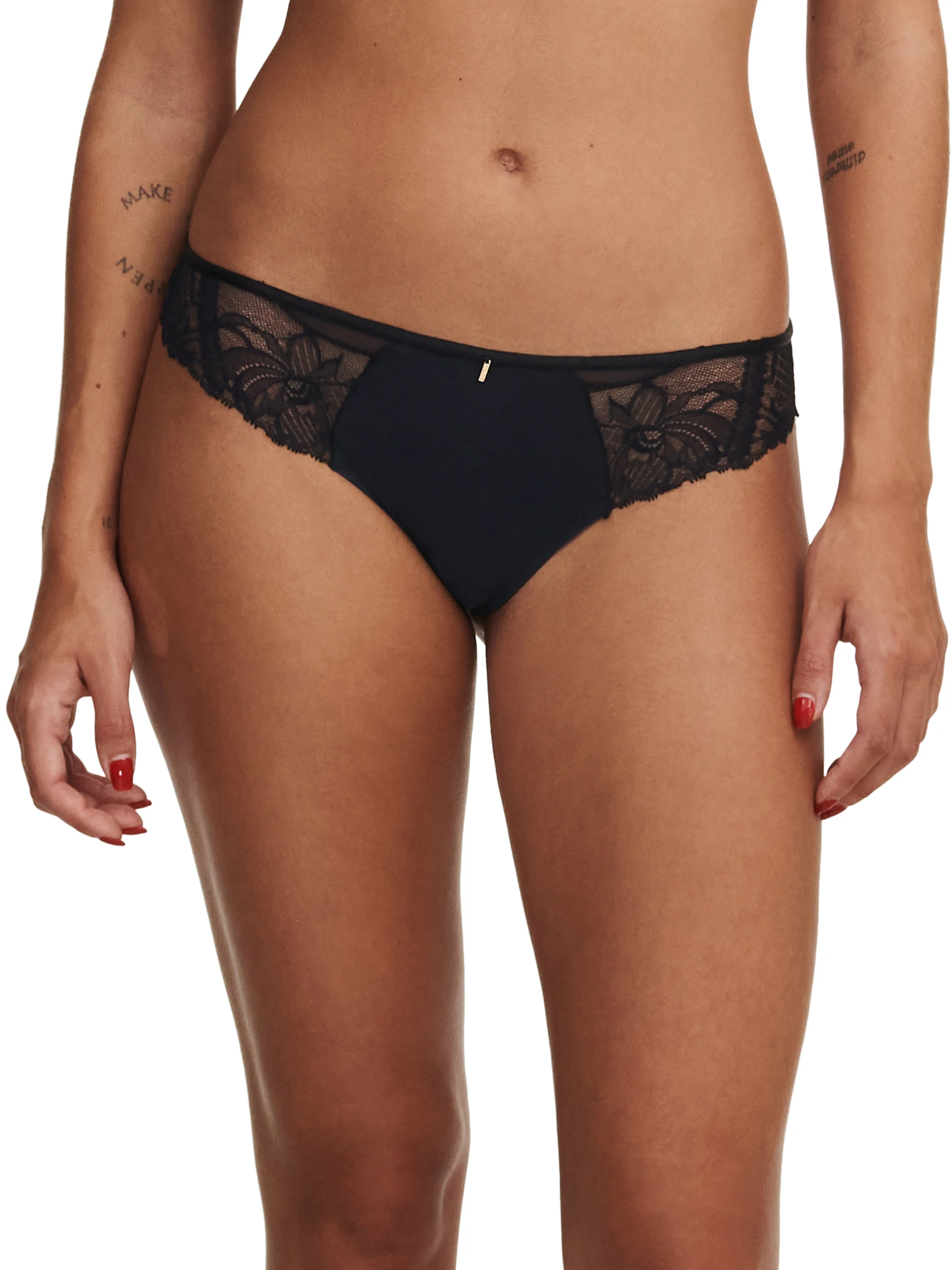 ORANGERIE DREAM - Tanga avec dentelle de leavers | Noir