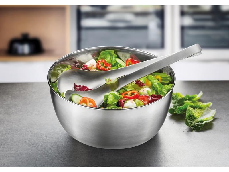 GEFU Salatschleuder Rotare 25 cm, Schwarz/Silber Schleuder für Salat