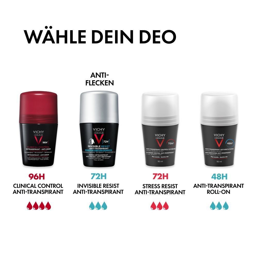 Vichy Homme Deo Roll-on 72h Anti-Flecken