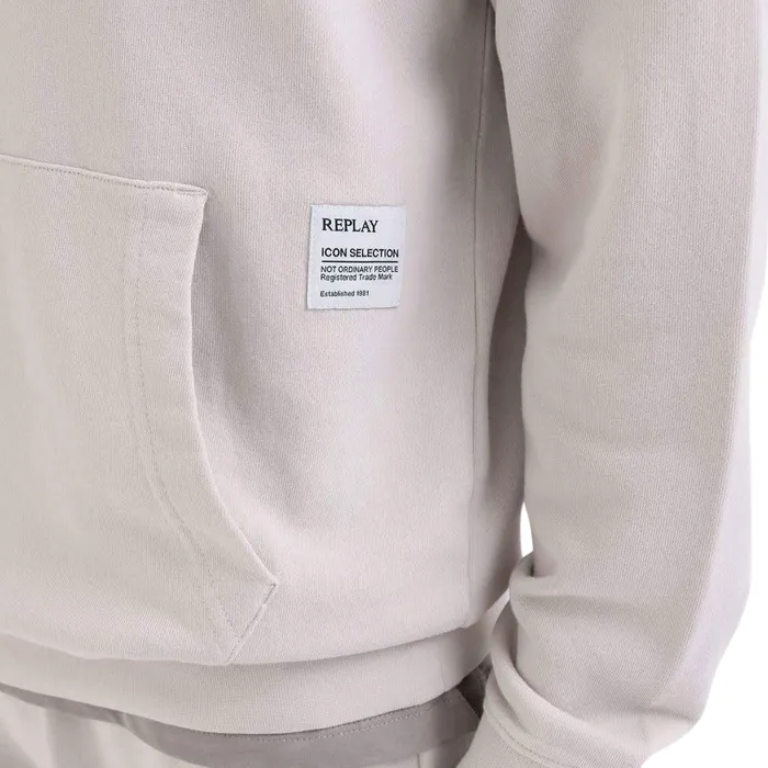 Replay Button Hoodie Heren