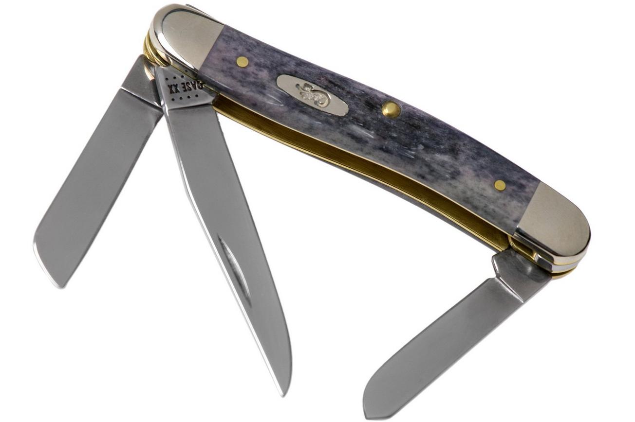 Case Medium Stockman Pocket Worn Grey Bone, Crandall Jig, 58413, 6318 CV zakmes