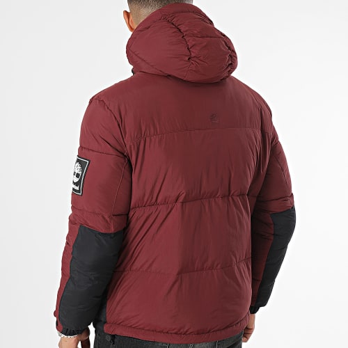 Doudoune Capuche Outdoor Archive A6S41 Bordeaux Noir