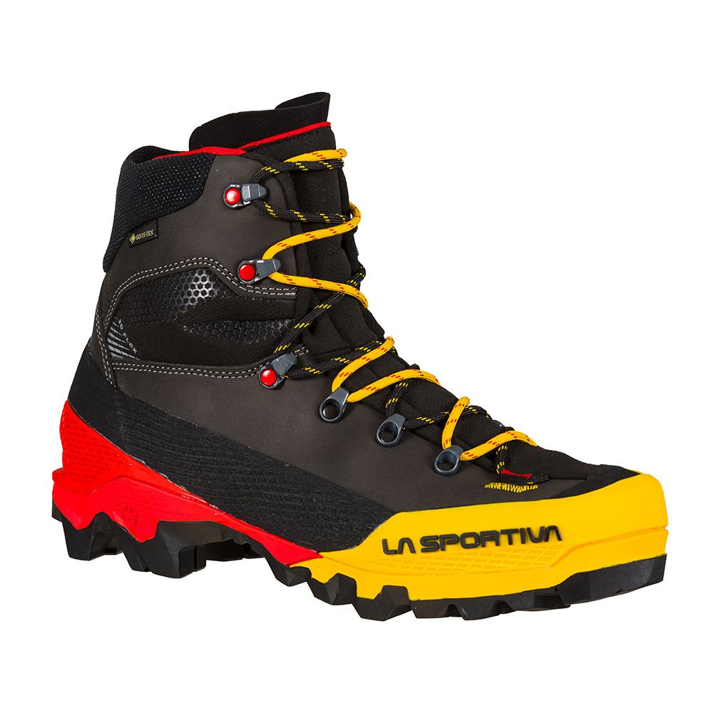 La Sportiva AEQUILIBRIUM LT GTX - Chaussures alpinisme Homme black/yellow