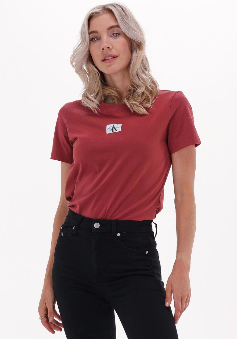 CALVIN KLEIN roest calvin klein t-shirt badge seaming tee