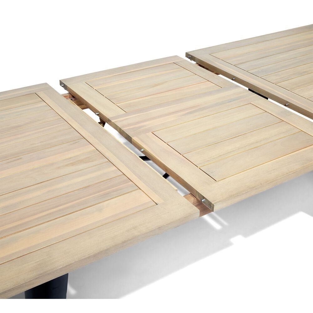 Table extensible Fabrik 6/8 personnes acacia naturel et métal noir 180/240x100xH75cm