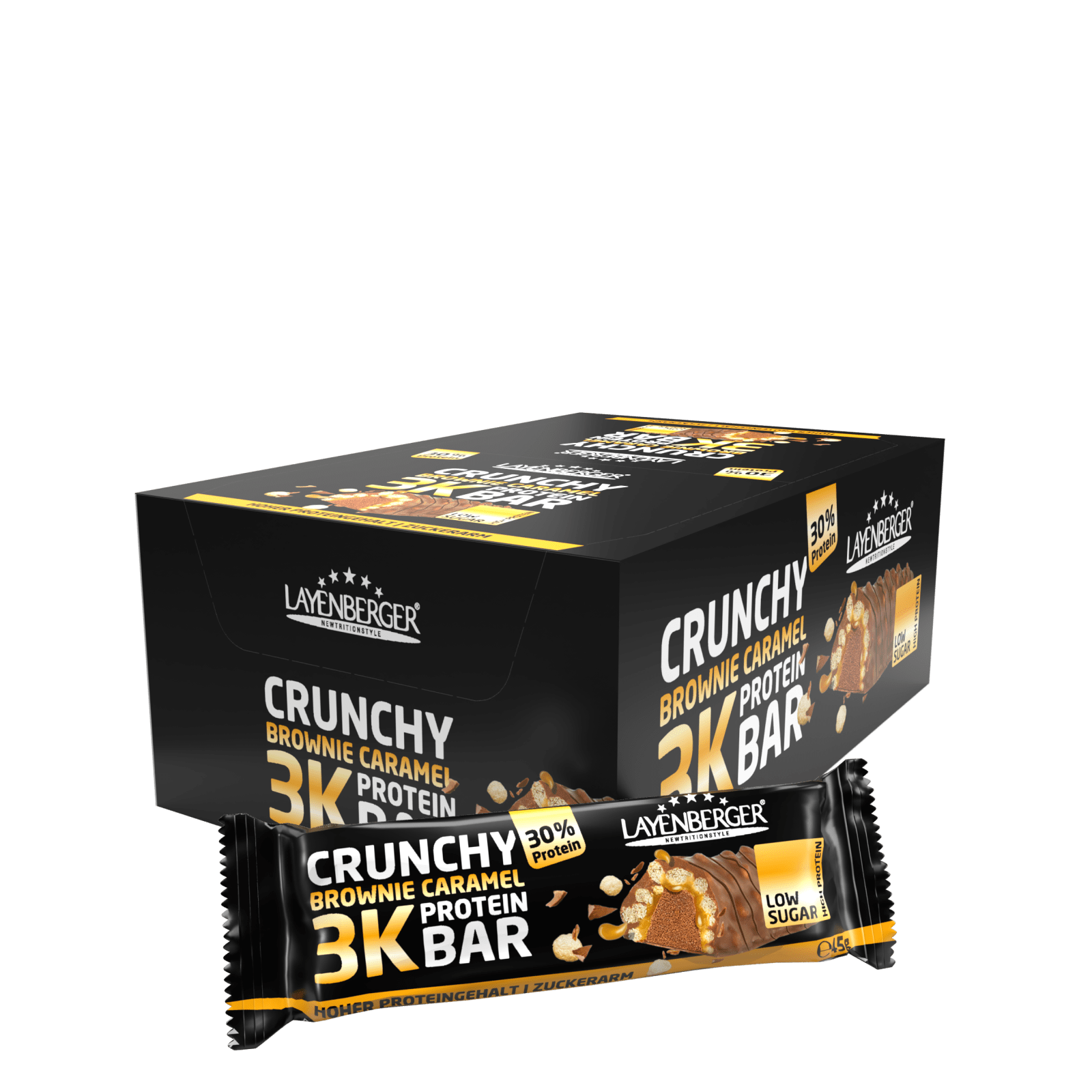 3K Protein Bar Crunchy - 15x45g - Brownie Caramel