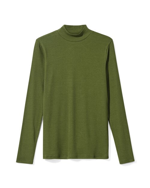 top femme Clara côtelé vert foncé