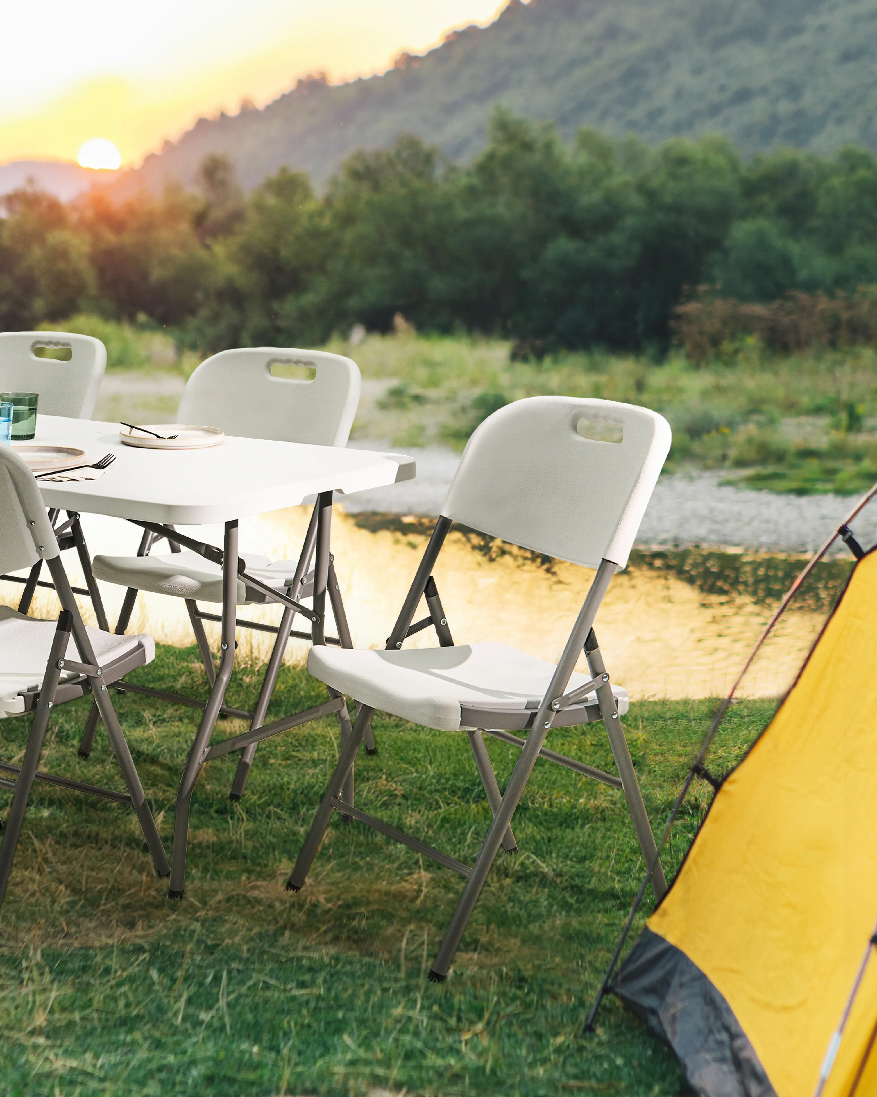 Set van 2 tuinstoelen CUGNOLI inklapbaar Wit