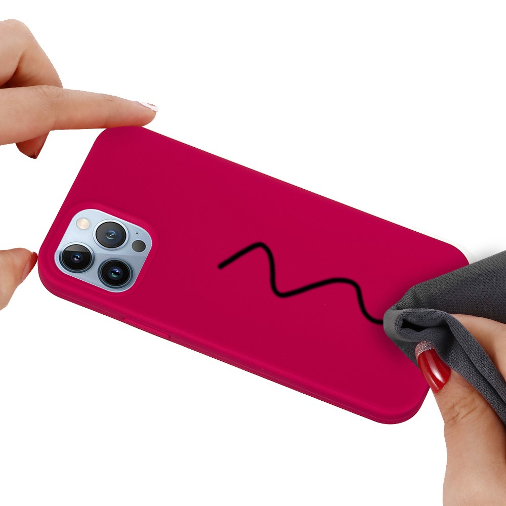 iPhone 15 Pro Silikon Case Hülle - Pink